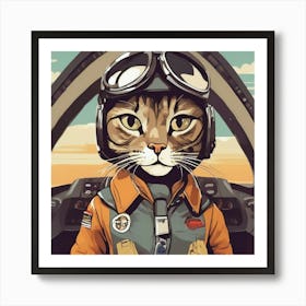 Captain Tabby Art Print