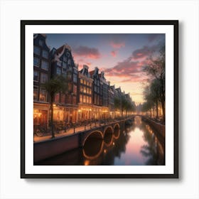 Amsterdam At Dusk Art Print