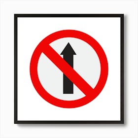 No Right Turn Sign.A fine artistic print that decorates the place.19 Art Print