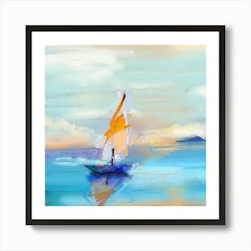 Sailboat.Printed wall painting, high-level art. 1 Art Print