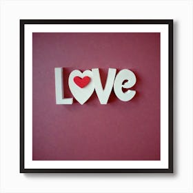 Love on wall Art Print