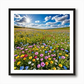 Wildflowers In The Meadow 4 Art Print