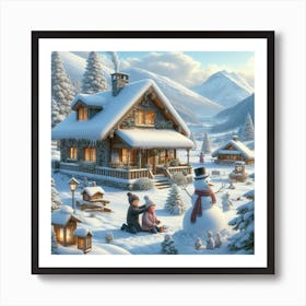 Snowman Art Print