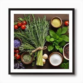 Herbs And Spices Art Print