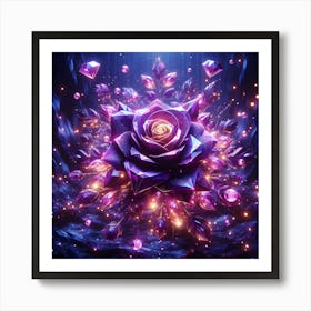 Purple Rose 1 Art Print