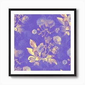 Flowers Petals Bouquet Stem Floral Pattern Art Print