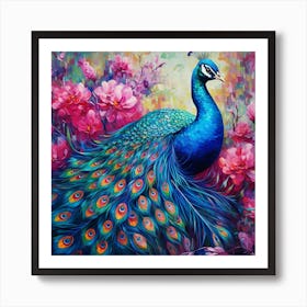 Peacock Painting 1 Art Print