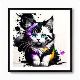 Cat Painting 3 Art Print