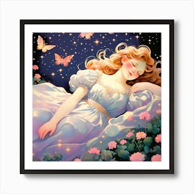 Dreaming Girl 1 Art Print