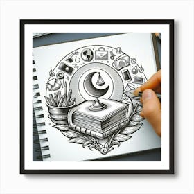 Islamic Drawing Art Print