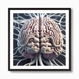 Brain With Nerves 3 Art Print