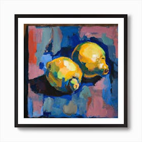 Lemon abstract plate Art Print