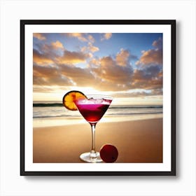 Cocktail On The Beach Art Print