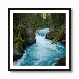 Blue River Art Print