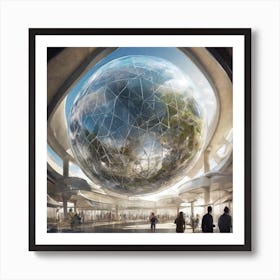 Futuristic Space Station 11 Art Print