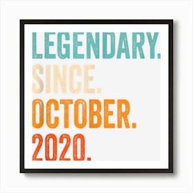 Legendary Since October 2020 2nd Birthday Art Print