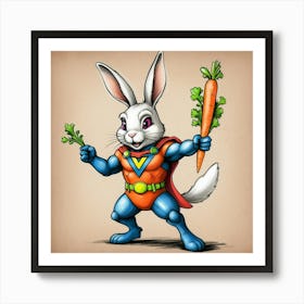 Bunny Superhero 1 Art Print