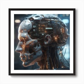 Cyborg Head 53 Art Print