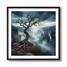 Giant tree without leaves Art Print