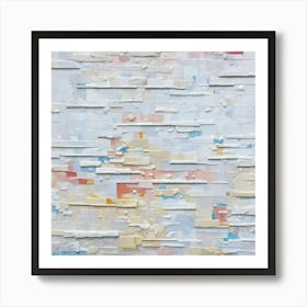 Palette Knife Painting Heavily Plaster In Textile Art Print