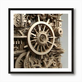 Steampunk Clock Art Print