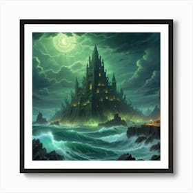 The Sunken City Of Rlyeh Its Massive Cyclopean Art Print