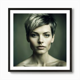 Short Haired Woman Art Print