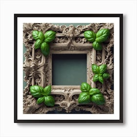 Frame Created From Basil On Edges And Nothing In Middle Trending On Artstation Sharp Focus Studio (3) Art Print