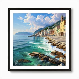 Camogie Italy Coast Art Print 3 Art Print