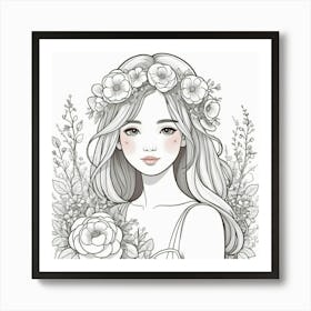 A flower girl 15 Art Print