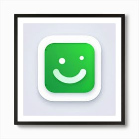 Smiley Face Icon Art Print