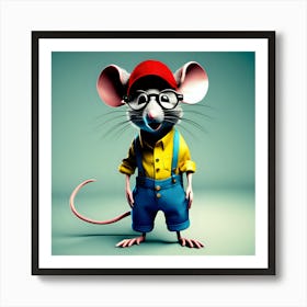 Cartoon Mouse Art Print