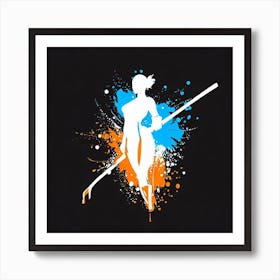 Samurai Warrior - Bo Staff - Wushu - Martial Arts 30 Art Print