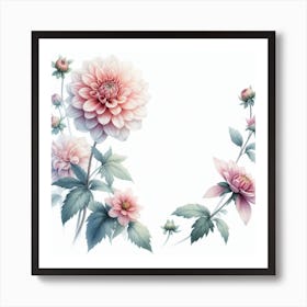 Dahlias 3 Art Print