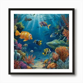 Under The Sea 1 Art Print