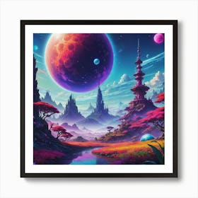 Alien Landscape Art Print