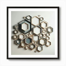 Hexagon Wall Art Art Print