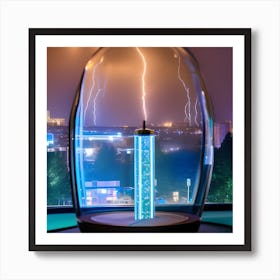 Lightning In A Glass Dome 1 Art Print