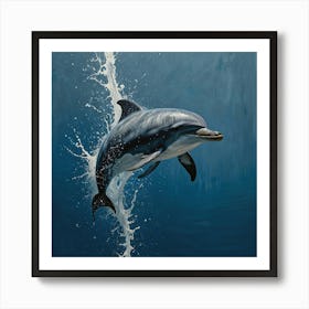 Dolphin Jumping 4 Art Print