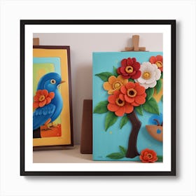 Bird And Flower Art Print