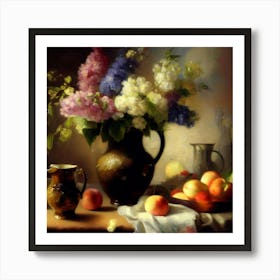 Still Life With Flowers Art Print