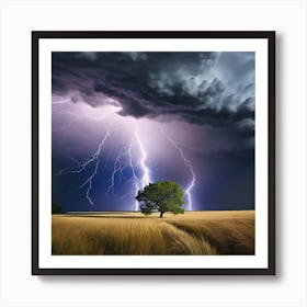 Lightning In The Sky 28 Art Print
