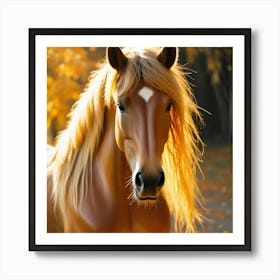 Horse In Autumn 1 Art Print