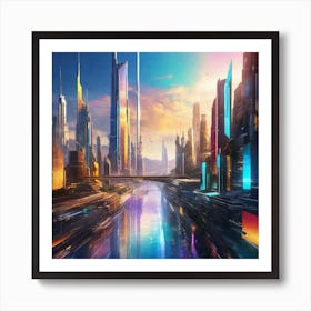 Futuristic City 144 Art Print