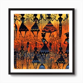 African Dancers Art Print