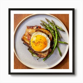 Fried Egg On Toast Art Print