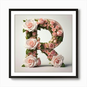 Roses In The Letter R Art Print