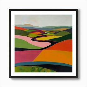 Colourful Abstract Northumberland National Park England 4 Art Print