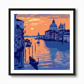 A Venice With Grand Canal Vector Design Illustra 1720474889 4 Art Print