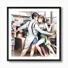 Haruto and Saki Art Print